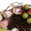 Vintage Bird Nest Shape Wedding Party Ring Bearer Artificial Flower Wedding Ring Holder