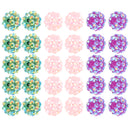 30 Pieces Rhinestone Spacer Crystal Clay Round Beads Jewelry Findings DIY Crafts Decoration