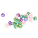30 Pieces Rhinestone Spacer Crystal Clay Round Beads Jewelry Findings DIY Crafts Decoration