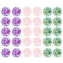 30 Pieces Rhinestone Spacer Crystal Clay Round Beads Jewelry Findings DIY Crafts Decoration