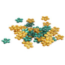 100 Pieces DIY Flower Petal Beads Crafts Wedding Party Jewelry Making Accessories Green & Yellow