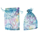 100 Pieces Drawstring Organza Pouch Candy Gifts Jewelry Bag Wedding Party Supplies Navy Blue