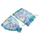 100 Pieces Drawstring Organza Pouch Candy Gifts Jewelry Bag Wedding Party Supplies Navy Blue