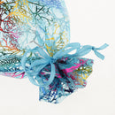 100 Pieces Coralline Candy Gifts Jewelry Bag Drawstring Organza Pouch Wedding Party Supplies Navy Blue
