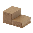 Pack of 100 Shabby Chic Earring Ear Studs Hanging Cards Kraft Paper Jewelry Display Cards