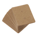 Pack of 100 Shabby Chic Earring Ear Studs Hanging Cards Kraft Paper Jewelry Display Cards