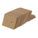 Pack of 100 Shabby Chic Earring Ear Studs Hanging Cards Kraft Paper Jewelry Display Cards