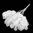 12 Pieces Artificial Bride Flowers Bouquet Wedding Party Home Festival Decoration Trims White
