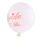 10 Pieces Latex White Balloons with Pink Bride To Be Printed for Wedding Bridal Shower Party Decoration