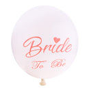 10 Pieces Latex White Balloons with Pink Bride To Be Printed for Wedding Bridal Shower Party Decoration