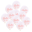 10 Pieces Latex White Balloons with Pink Bride To Be Printed for Wedding Bridal Shower Party Decoration