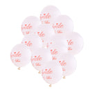 10 Pieces Latex White Balloons with Pink Bride To Be Printed for Wedding Bridal Shower Party Decoration