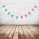 Fabric Triangle Pennant Banner Wedding Party Hanging Decor Pink And Green
