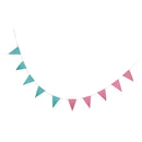 Fabric Triangle Pennant Banner Wedding Party Hanging Decor Pink And Green