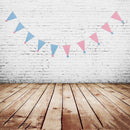 Triangle Hat Style Pennant Banner Fabric Kids Birthday Party Hanging Decor