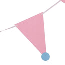 Triangle Hat Style Pennant Banner Fabric Kids Birthday Party Hanging Decor