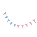 Triangle Hat Style Pennant Banner Fabric Kids Birthday Party Hanging Decor