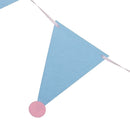 Triangle Hat Style Pennant Banner Fabric Kids Birthday Party Hanging Decor