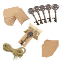 50 Sets Vintage Key Bottle Opener Pillow Box Gift Tag Wedding Favor Souvenir