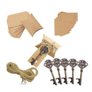 50 Sets Vintage Key Bottle Opener Pillow Box Gift Tag Wedding Favor Souvenir