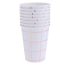 8 Pieces Disposable Foil Rose Gold Grid Cups Set 270ml Paper Cups