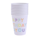 Pack of 8pcs Happy Birthday Deisgn Paper Cup Party Table Decoration