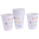 Pack of 8pcs Happy Birthday Deisgn Paper Cup Party Table Decoration