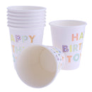 Pack of 8pcs Happy Birthday Deisgn Paper Cup Party Table Decoration
