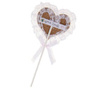 Love Heart Shape Lace Cupcake Picks Toppers for Birthday Wedding Decoration