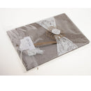 Vintage Jute Covered Lace Bow Guest Book Pen Set Wedding Party Supplier