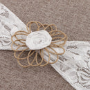 Vintage Jute Covered Lace Bow Guest Book Pen Set Wedding Party Supplier
