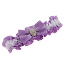 Wedding Woman Bridal Satin Garter Rhinestone Satin Bow Toss Garter Leg Ring