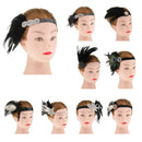 Elastic Headband 1920s Gatsby Beads Forehead Woman Bridal Hairband