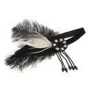 1920s Lady Girls Feather Crystal Tassel Headband Headwear Hair Accessories