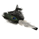 Retro Peacock Feather Applique Flower Headband Headpiece Lady Party Costume