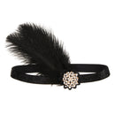 Stretchy Headband 20s Gatsby Rhinestone Pearls Forehead Decor