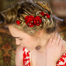 Elegant Bridal Bridesmaid Flower Leaf Side Hair Clip Wedding Prom Headpieces