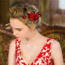 Elegant Bridal Bridesmaid Flower Leaf Side Hair Clip Wedding Prom Headpieces