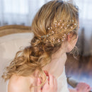 Golden Bridal Side Hair Clips Rhinestone Hair Pins Wedding Hair Jewelry Gift