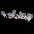 Elegant Pearls Bridal Bridesmaid Flower Side Hair Clip Wedding Party Jewelry