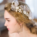 Elegant Pearls Bridal Bridesmaid Flower Side Hair Clip Wedding Party Jewelry