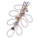 Bridal Wedding Golden Pearls Hair Clips Barrette Hair Jewelry Gifts