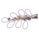 Bridal Wedding Golden Pearls Hair Clips Barrette Hair Jewelry Gifts