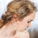 Bridal Wedding Golden Pearls Hair Clips Barrette Hair Jewelry Gifts