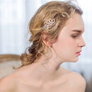 Bridal Wedding Golden Pearls Hair Clips Barrette Hair Jewelry Gifts