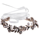 Vintage Rhinestone Pearl Headband Wedding Bridal Tiara Hair Band Head Piece Gift