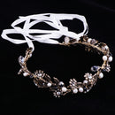 Vintage Rhinestone Pearl Headband Wedding Bridal Tiara Hair Band Head Piece Gift