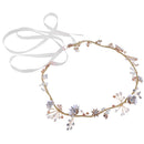 Women Rhinestone Pearl Headband Wedding Bridal Tiara Vine Hair Band Head Piece Gift
