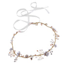 Women Rhinestone Pearl Headband Wedding Bridal Tiara Vine Hair Band Head Piece Gift