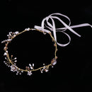 Women Rhinestone Pearl Headband Wedding Bridal Tiara Vine Hair Band Head Piece Gift